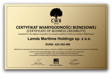 Certificate of Business Credibility